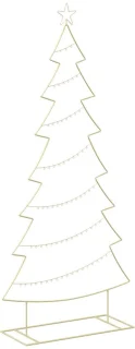 vidaXL kerstboom Kuopio met standaard 210 cm goud