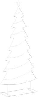 vidaXL Kerstboom Kuopio met standaard 210 cm wit