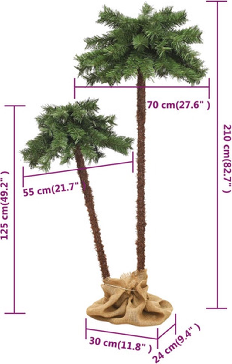 vidaXL Kerstboom LED 125 cm en 210 cm
