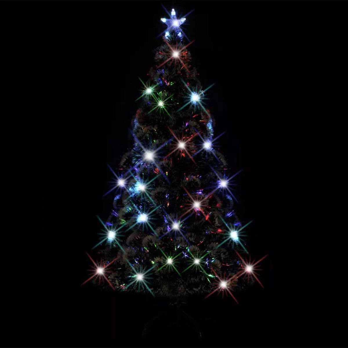 vidaXL Kerstboom LED 210 cm glasvezel met standaard