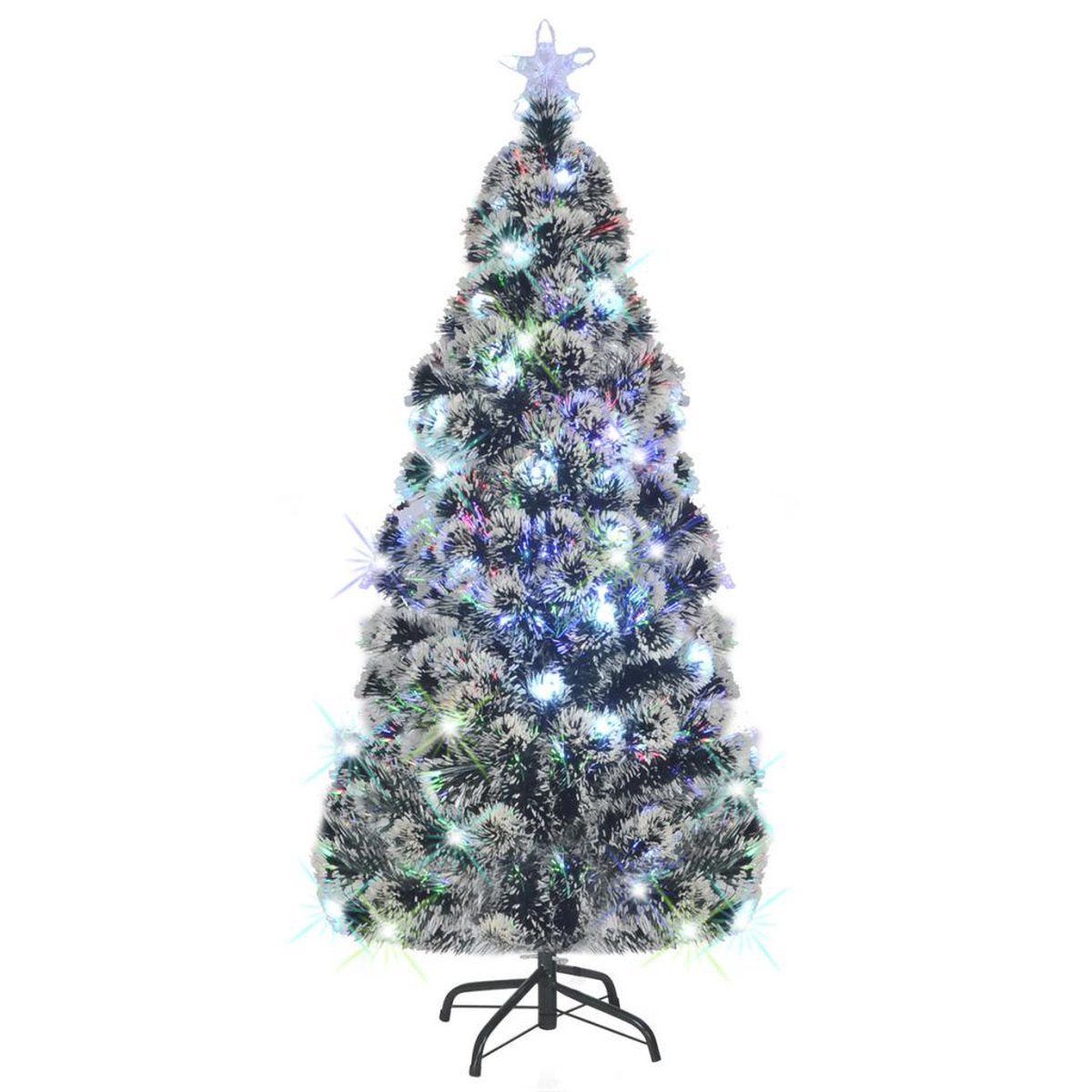 vidaXL Kerstboom LED 210 cm glasvezel met standaard