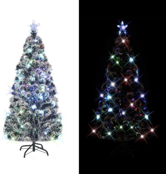 vidaXL Kerstboom LED 210 cm glasvezel met standaard