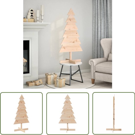 vidaXL Kerstboom Massief Grenenhout 120 cm