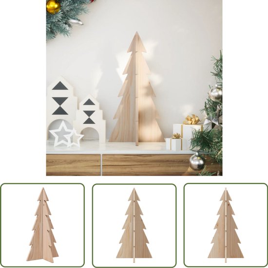 vidaXL Kerstboom massief grenenhout 59,5 cm