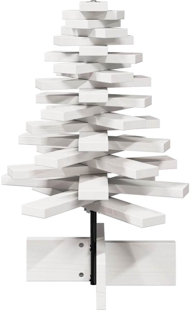 vidaXL Kerstboom massief grenenhout 60 cm wit