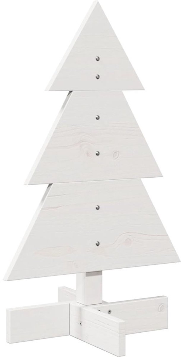 vidaXL Kerstboom massief grenenhout wit 60 cm