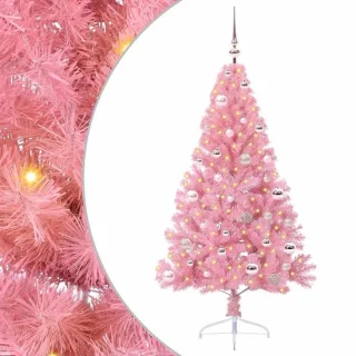 vidaXL kerstboom met 150 led roze 150 cm PVC