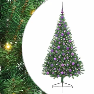 vidaXL kerstboom met 300 LED-verlichting groen 180 cm
