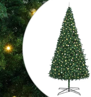 vidaXL kerstboom met decoratieve touwlichten groen 400 cm PVC
