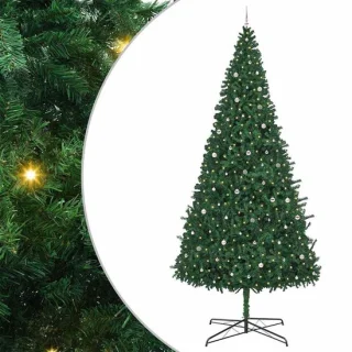 vidaXL kerstboom met decoratieve touwlichten groen 400 cm PVC