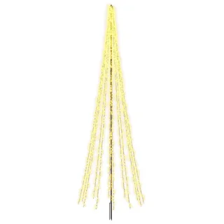 vidaXL kerstboom met ledverlichting 485 cm zwart staal