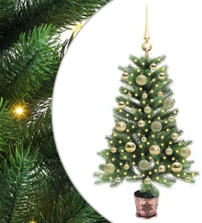 vidaXL kerstboom met standaard - 90 cm - groen