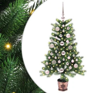 vidaXL kerstboom met standaard, 90 cm, groen, PE