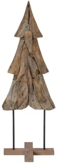 vidaXL Kerstboom met standaard bruin 121 cm massief teakhout