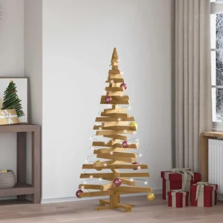 vidaXL Kerstboom met standaard bruin 150 cm massief grenenhout