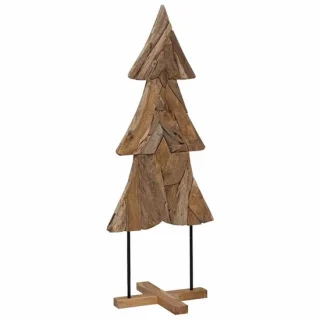 vidaXL Kerstboom met standaard bruin 151 cm massief teakhout