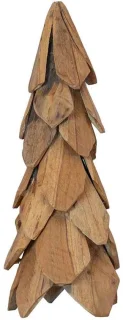 vidaXL kerstboom met standaard bruin 51 cm massief teakhout