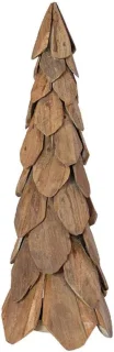 vidaXL kerstboom met standaard bruin 80 cm massief teakhout
