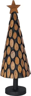 vidaXL Kerstboom met standaard bruin 90 cm massief teakhout