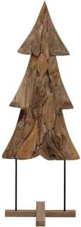 vidaXL Kerstboom met standaard bruin 90 cm massief teakhout