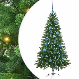 vidaXL kerstboom met standaard, groen, 150 cm
