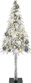 vidaXL kerstboom met standaard, wit, 120 cm, PE en staal