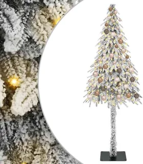 vidaXL kerstboom met standaard, wit, 180 cm, PE en staal
