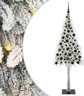 vidaXL kerstboom met standaard, wit, 180 cm, PE en staal