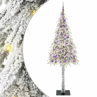 vidaXL kerstboom met standaard, wit, 210 cm, PE en staal