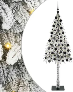 vidaXL kerstboom met standaard, wit, 210 cm, PE en staal