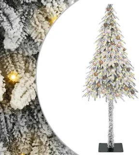 vidaXL kerstboom met standaard wit 210 cm PE en staal