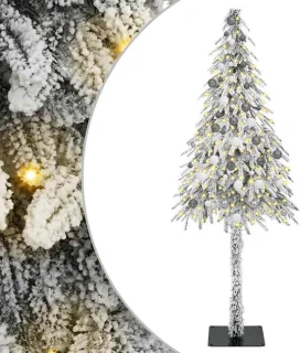 vidaXL kerstboom met standaard wit 210 cm PE en staal