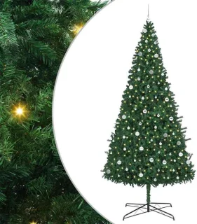 vidaXL kerstboom met touwlichten - groen - 400 cm - PVC