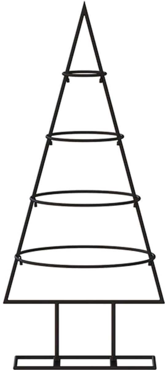 vidaXL Kerstboom metaal zwart 60 cm