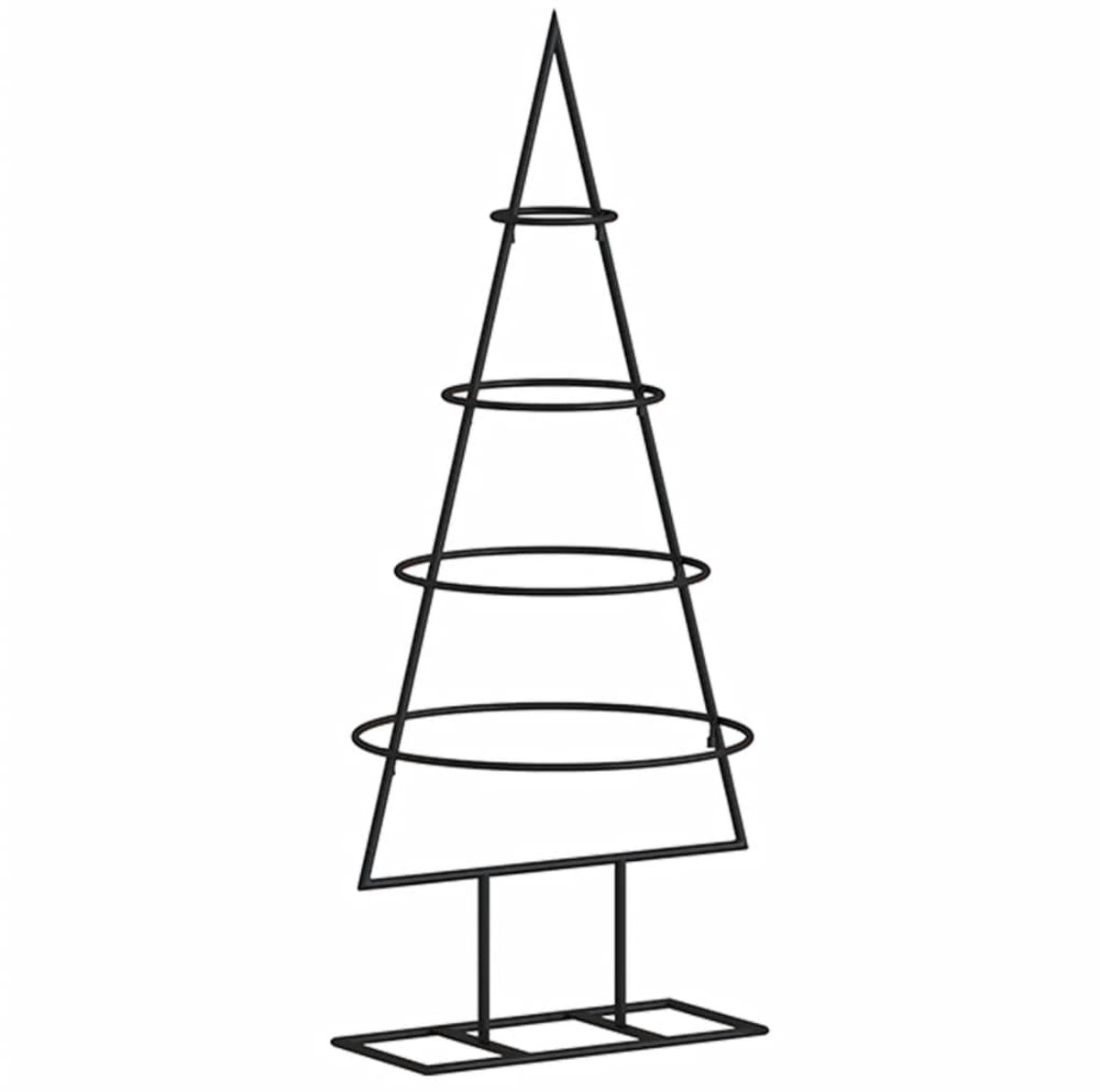 vidaXL Kerstboom metaal zwart 60 cm