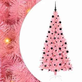 vidaXL kerstboom roze 210 cm PVC