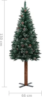 vidaXL Kerstboom smal 150 cm groen