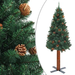 vidaXL Kerstboom smal 150 cm PVC groen