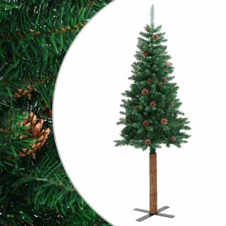 vidaXL Kerstboom smal 150 cm PVC groen