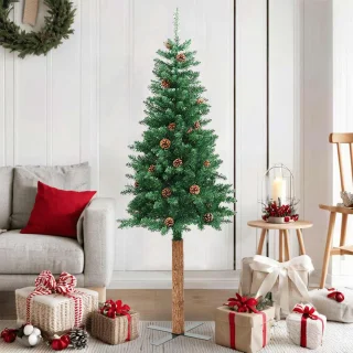 vidaXL Kerstboom smal 150 cm PVC groen