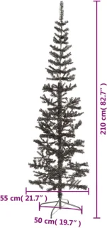 vidaXL Kerstboom Smal 210 cm Zwart