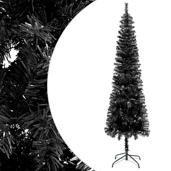 vidaXL Kerstboom Smal 210 cm Zwart