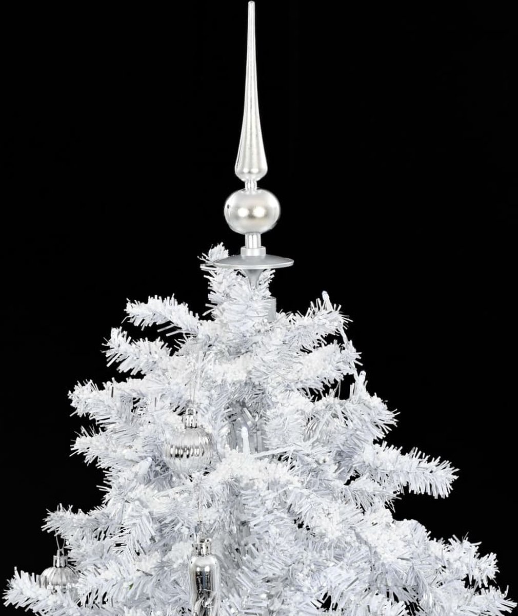 vidaXL Kerstboom Sneeuwend 140 cm wit met paraplubasis