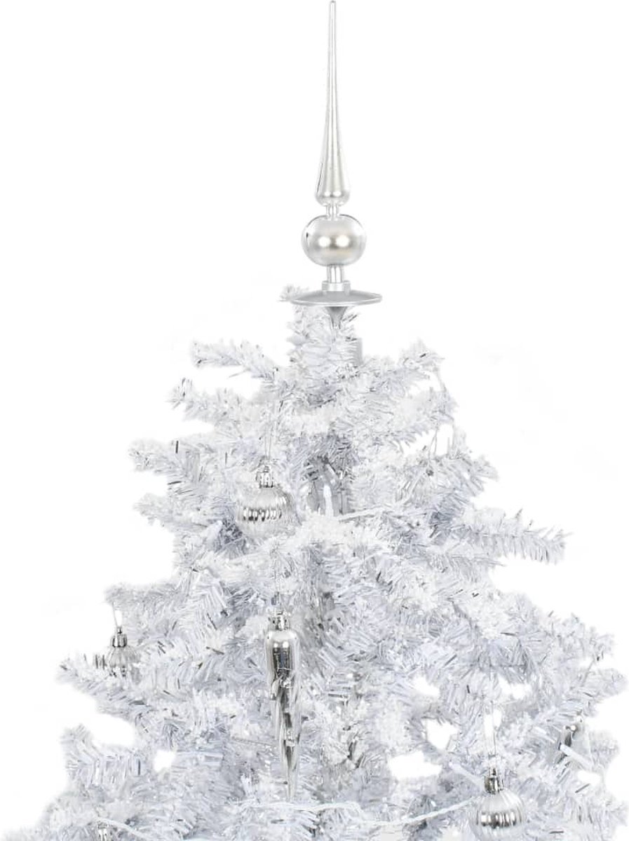 vidaXL Kerstboom Sneeuwend 140 cm wit met paraplubasis