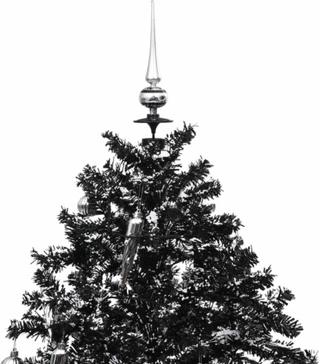 vidaXL Kerstboom sneeuwend 170 cm PVC zwart met paraplubasis