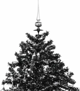 vidaXL Kerstboom sneeuwend 170 cm PVC zwart met paraplubasis