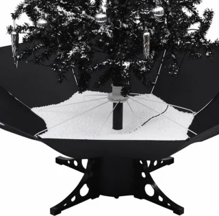 vidaXL Kerstboom sneeuwend 170 cm PVC zwart met paraplubasis