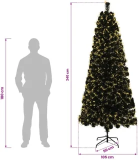 vidaXL kerstboom van glasvezel 240 cm groen