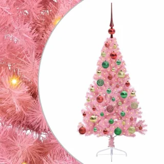 vidaXL kerstboom van kunststof, roze, 120 cm
