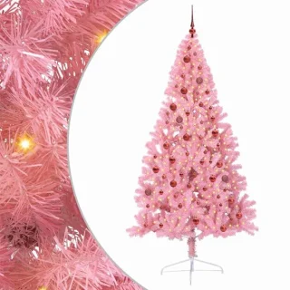 vidaXL kerstboom van kunststof, roze, 210 cm